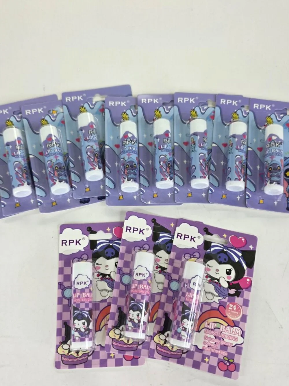 RPK Lip Balm Moisturizing Hello Kitty Stitch Design 24M Balm Pack of 11